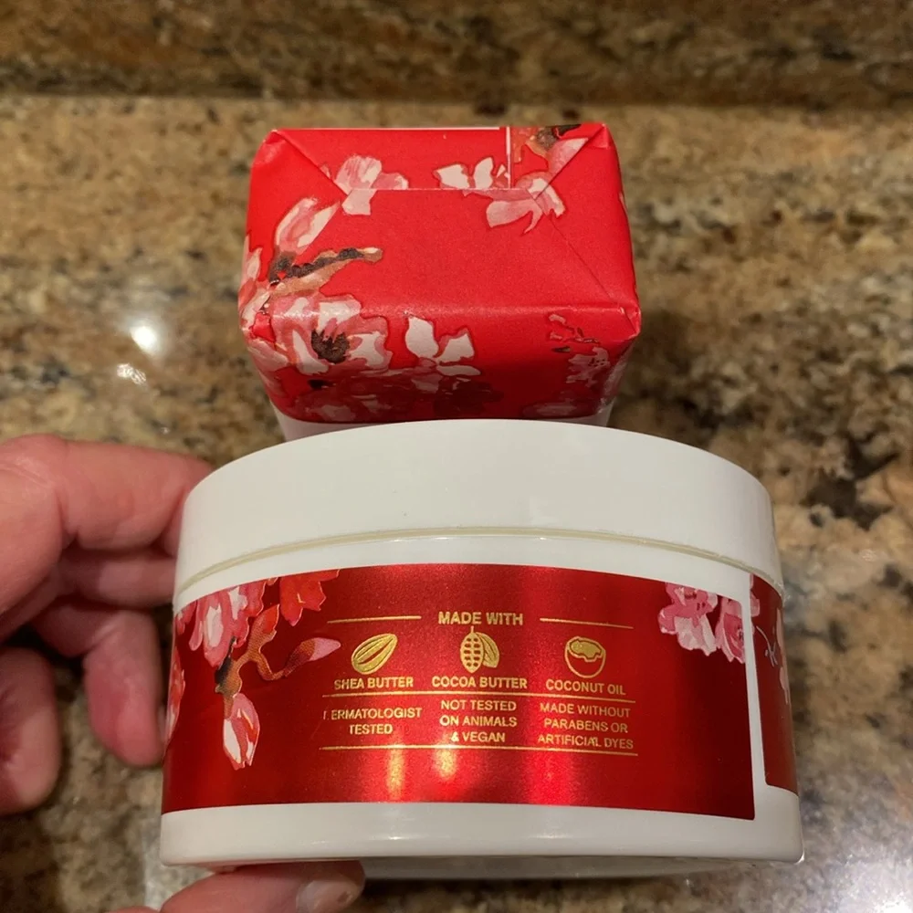 2-pc Set 🍒Japanese Cherry Blossom🍒Body Butter & Cleansing Bar, by BBW, NWT - Picture 5 of 8